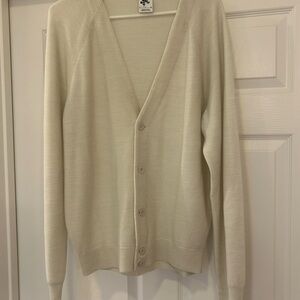 Nike Men's Off-White Cardigan Sweater